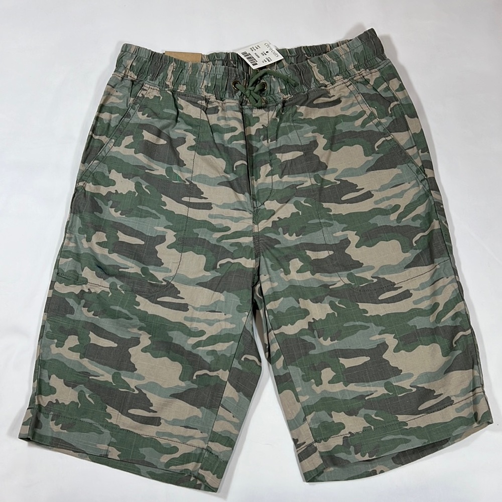 NWT Crewcuts Boys Cotton Camo Shorts Size 14 Slim